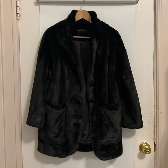 Kooples black faux fur coat - Picture 1 of 7